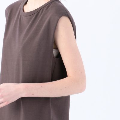 【美品】トゥモローランド　オーガニックコットン ノースリーブワンピース　36 美品トゥモローランド オーガニックコットンノースリーブ