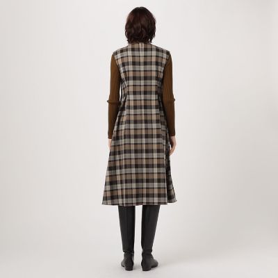 シャドータータンチェック　カシュクールワンピース