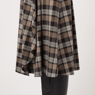 シャドータータンチェック　カシュクールワンピース