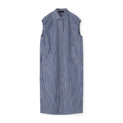 ＜maison TOMORROWLAND＞コットントラックストライプ　シャツワンピース
