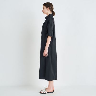 ストレッチブロード ハイネックカラーワンピース | maison