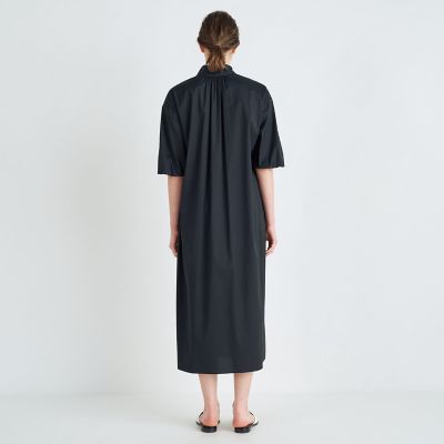 ストレッチブロード ハイネックカラーワンピース | maison 