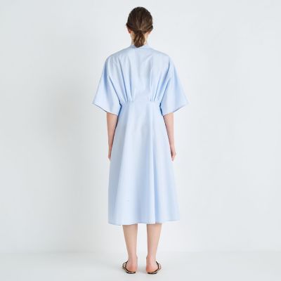 コンパクトブロード　ギャザーワンピース