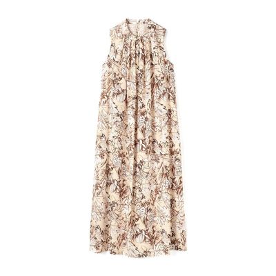 25SS トゥモローランド トードリリープリント タック＆ギャザーワンピース トードリリープリント タック＆ギャザーワンピース | maison