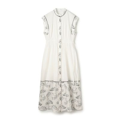 ＜maison TOMORROWLAND＞【予約商品６月中旬以降順次お届け】フルッタエンブロイダリー　タックストレートワンピース