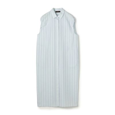 リネンコットンムーブ フレンチスリーブティアードワンピース | maison