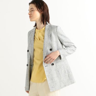 ファンシーテープヤーン ダブルブレストジャケット | maison  