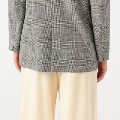 新品　トゥモローランドコレクション　シャイニーグレンチェック ベルテッドジレ セール】 シャイニーグレンチェック ベルテッドジレ （ベスト