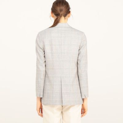 ブルーグレンチェック　ダブルブレストジャケット