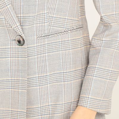 ブルーグレンチェック　ダブルブレストジャケット