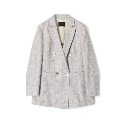 ブルーグレンチェック　ダブルブレストジャケット