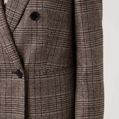 シックグレンチェック ダブルブレストジャケット | maison