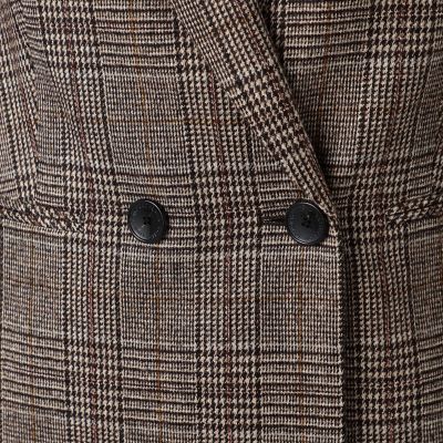 シックグレンチェック ダブルブレストジャケット | maison