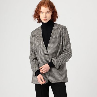 シックシェファード ノーカラージャケット | maison TOMORROWLAND