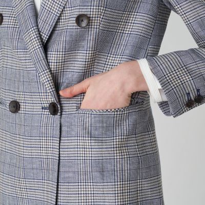 ブルーウィンドウペーン　ダブルブレストジャケット