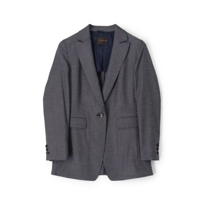 ＜maison TOMORROWLAND＞シルキーピンヘッド　ピークドラペルジャケット