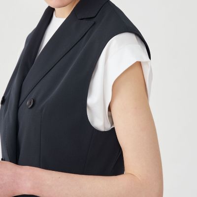 ドレイピーオックス　ダブルブレストジレ