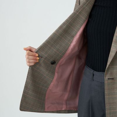 ピンキーグレンチェック ダブルブレストジャケット | maison