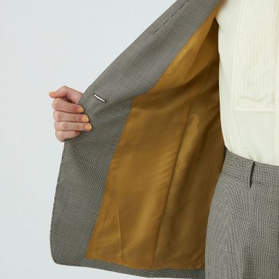 ブラウニーシェファードチェック　シングルブレストジャケット