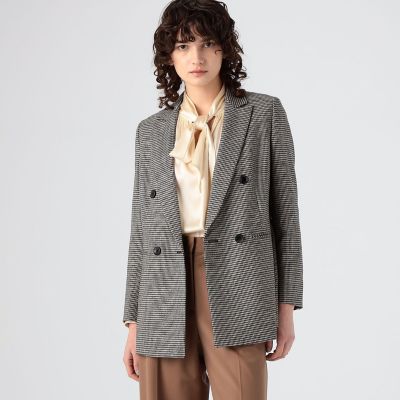 シックシェファードチェック ダブルブレストジャケット | maison