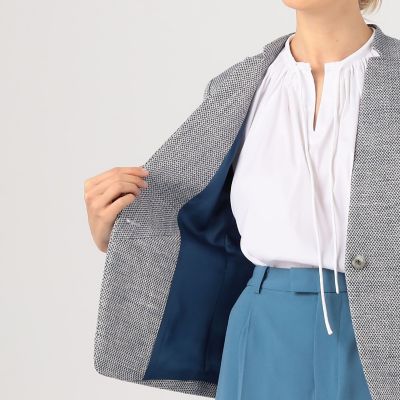 テープストレッチ　キザミカラージャケット