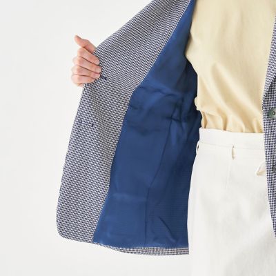 コードシェファードチェック　ベルテッドジャケット