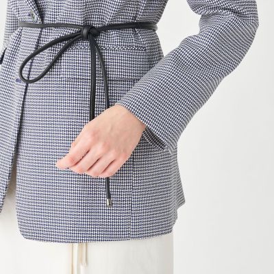 コードシェファードチェック　ベルテッドジャケット