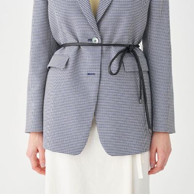コードシェファードチェック　ベルテッドジャケット