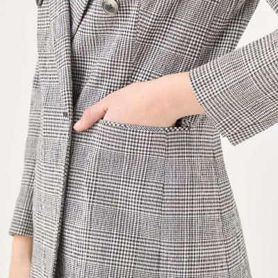 グレンチェックサッカー　ダブルブレストジャケット