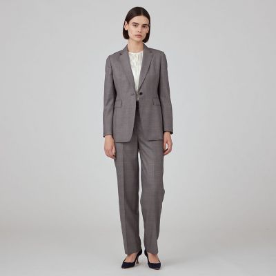 美品　トゥモローランドコレクション　スーツ　ジャケット　パンツ　36.38　伸縮 TASMANIAN GLEN CHECK ノッチドカラー