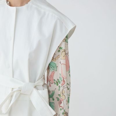 【TOMORROWLAND collection】コットンカツラギ ベルテッドジレ TOMORROWLAND collection 【TOMORROWLAND collection】コットン