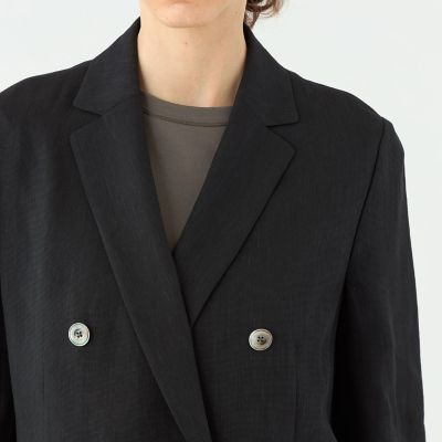 【予約商品６月下旬以降順次お届け】レーヨンリネンオックス　ハーフスリーブジャケット