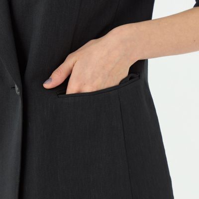 【予約商品６月下旬以降順次お届け】レーヨンリネンオックス　ハーフスリーブジャケット