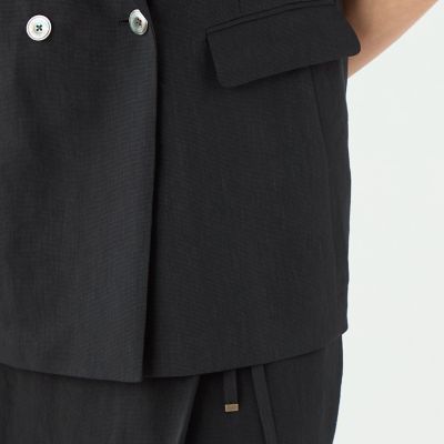 【予約商品６月下旬以降順次お届け】レーヨンリネンオックス　ハーフスリーブジャケット