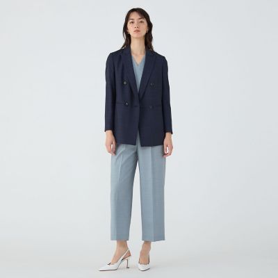 365 BLUE WINDOWPANE ダブルブレストジャケット