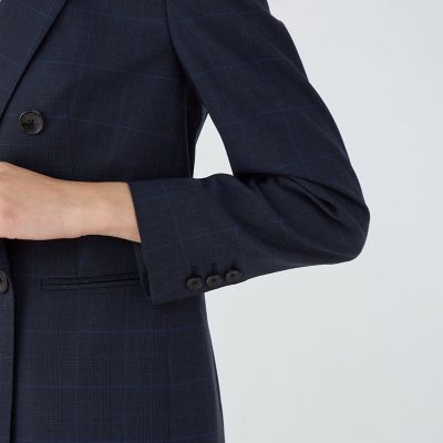 365 BLUE WINDOWPANE ダブルブレストジャケット