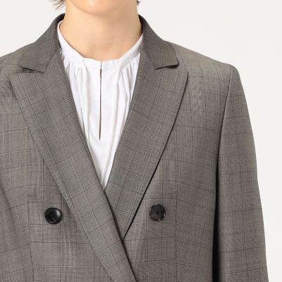 365 GLEN CHECK ダブルブレストジャケット | maison