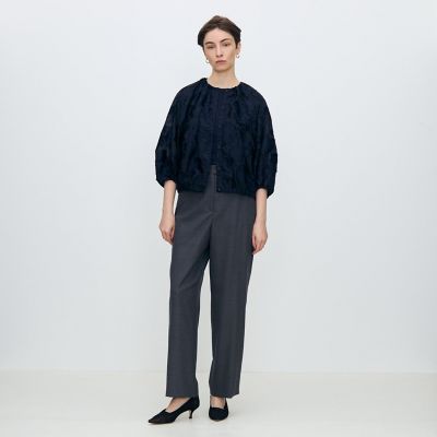 トゥモローランド フラワージップアップブルゾン シアーカットフラワー ジップアップブルゾン | maison