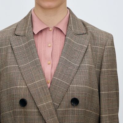 Oblada ダブルブレストグレンチェックジャケット ANDREW JACKET Oblada ダブルブレストグレンチェックジャケット ANDREW JACKET