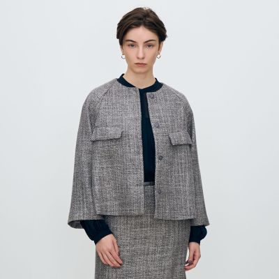 maison celon ウールツイードジャケット　アイボリー maison celon ウールツイードジャケット アイボリー