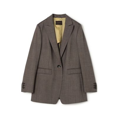 美品　T−JACKET　ダブルブレスト　メランジ　テーラードジャケット M ビンテージギャバジン ダブルブレストジャケット | maison