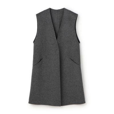 【送料無料】maison TOMORROWLAND/メゾン トゥモローランド スーパーダブルフェイス Vカラージレ 17チャコールグレ- コート・ジャケット【三越伊勢丹/公式】