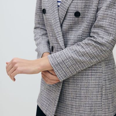 ラメツイード ダブルブレストジャケット | maison TOMORROWLAND/メゾン