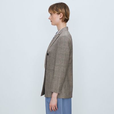 ブラウニーグレンチェック ダブルブレストジャケット | maison