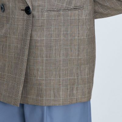 ブラウニーグレンチェック ダブルブレストジャケット | maison
