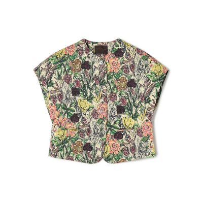 ＜maison TOMORROWLAND＞【送料無料】【予約商品５月上旬以降順次お届け】ビンテージフラワージャカード　ワイドスリーブジレ