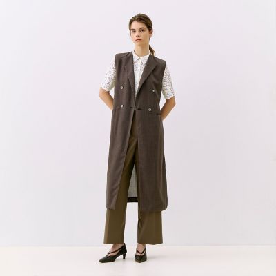 TOMORROWLAND 24SS ウール シルク タッサー ロングジレ TOMORROWLAND 24SS ウール シルク タッサー ロングジレ 専用です