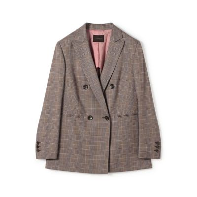 ローザグレンチェック ダブルブレストジャケット | maison