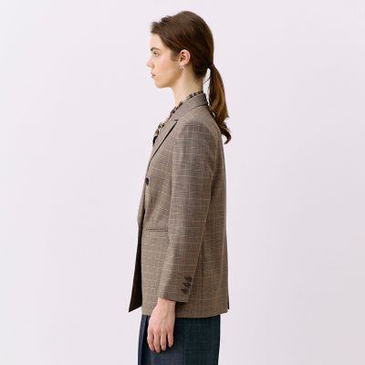 ローザグレンチェック ダブルブレストジャケット | maison
