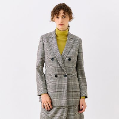予約商品11月下旬以降順次お届け】シックツイード ダブルブレスト